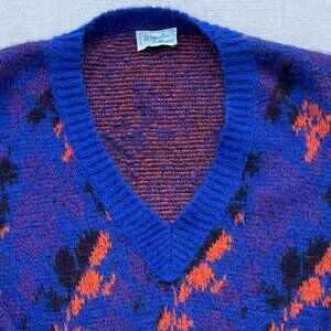 Pure vintage Benetton 80's womens sweater wild!!! Made in Italy